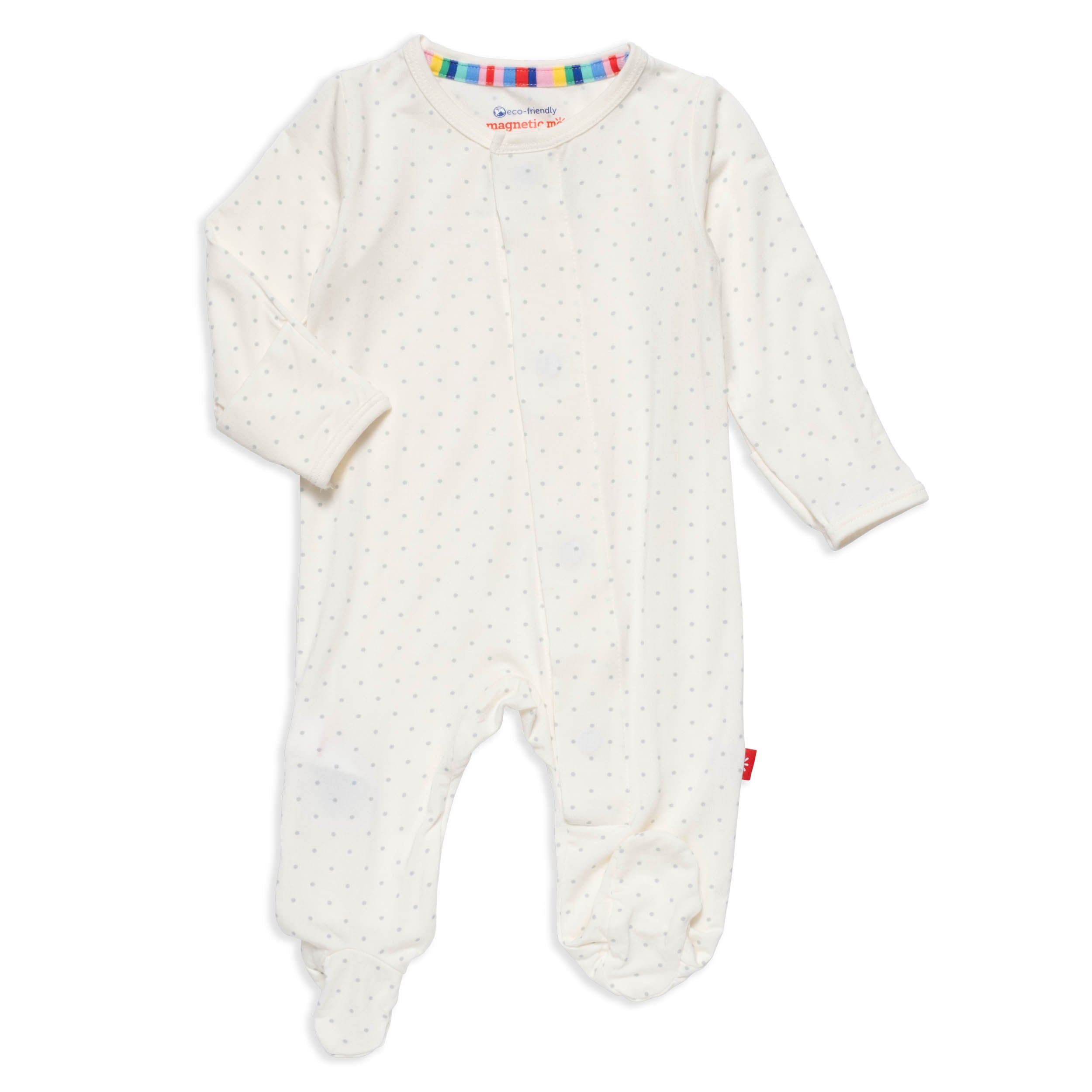 Magnetic Modal Pin Dot Cream Footie
